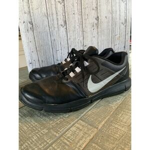 Nike‎ Golf Shoes Men's 11 CTRL Explorer Black Leather Spikeless 704694-001 Logo